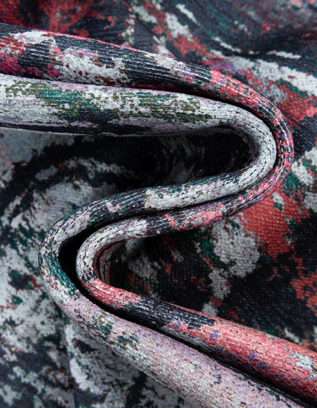 Washable Multicolor Blue 10' 6 x 10' 6 Renaissance Square Area Rug Easy to Clean Stain Resistant & Durable Colorful Distressed Vintage Carpet for Sale at Rug Engine