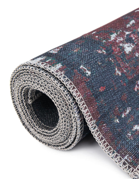 Washable Multicolor Blue 10' 6 x 10' 6 Renaissance Square Area Rug Easy to Clean Stain Resistant & Durable Colorful Distressed Vintage Carpet for Sale at Rug Engine