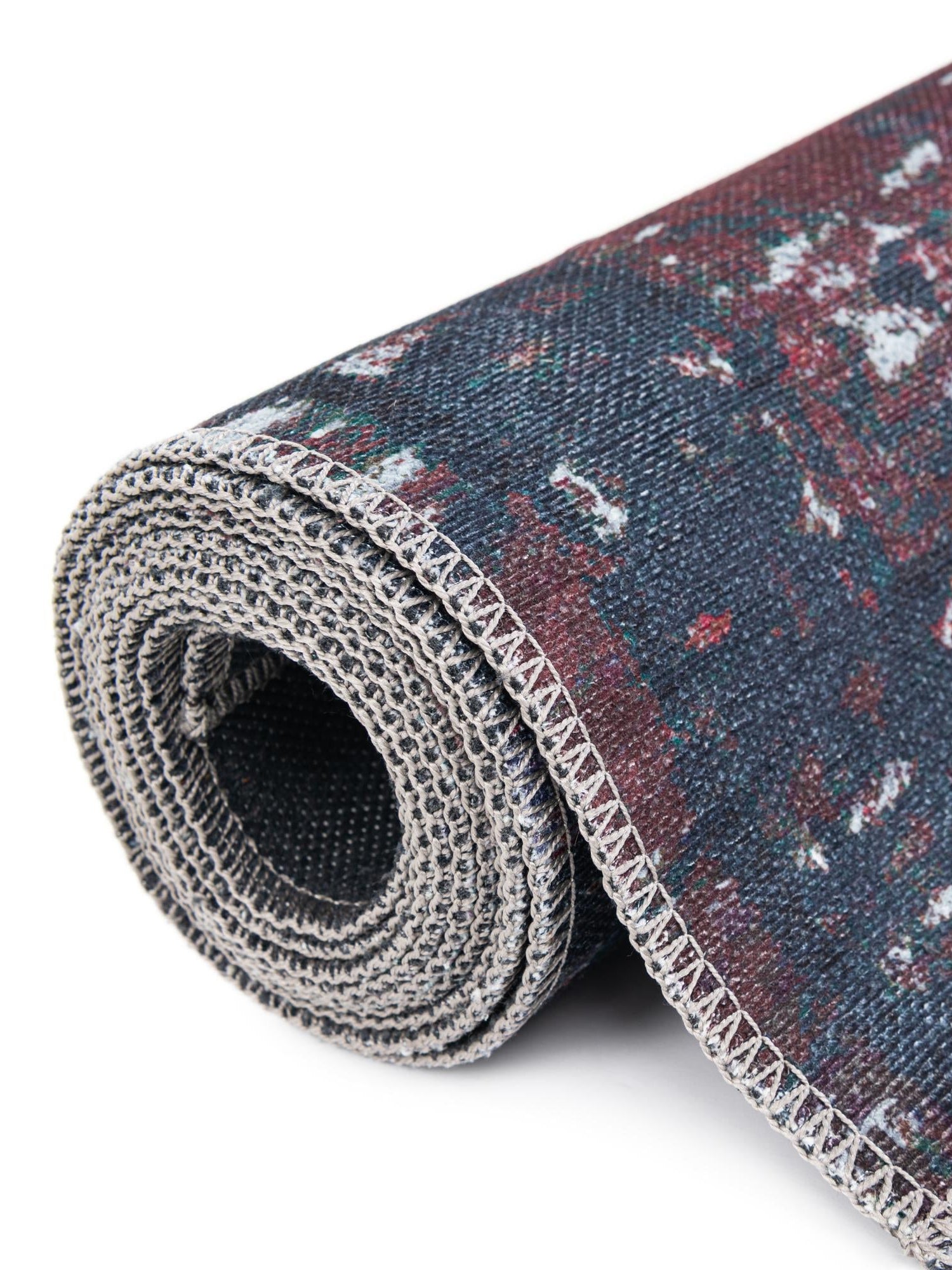 Washable Multicolor Blue 2' x 13' Renaissance Runner Area Rug Easy to Clean Stain Resistant & Durable Colorful Distressed Vintage Carpet for Sale at Rug Engine