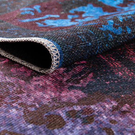 Washable Multicolor Black 10' 6 x 13' Renaissance Rectangle Area Rug Easy to Clean Stain Resistant & Durable Colorful Distressed Vintage Carpet for Sale at Rug Engine