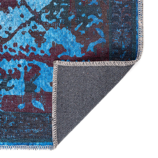 Multicolor Black 10' 6 x 14' Renaissance Washable Rectangle Rug