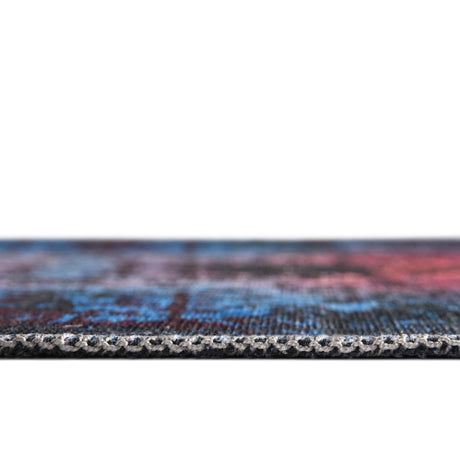 Washable Multicolor Black 2' x 9' 10 Renaissance Runner Area Rug Easy to Clean Stain Resistant & Durable Colorful Distressed Vintage Carpet for Sale at Rug Engine