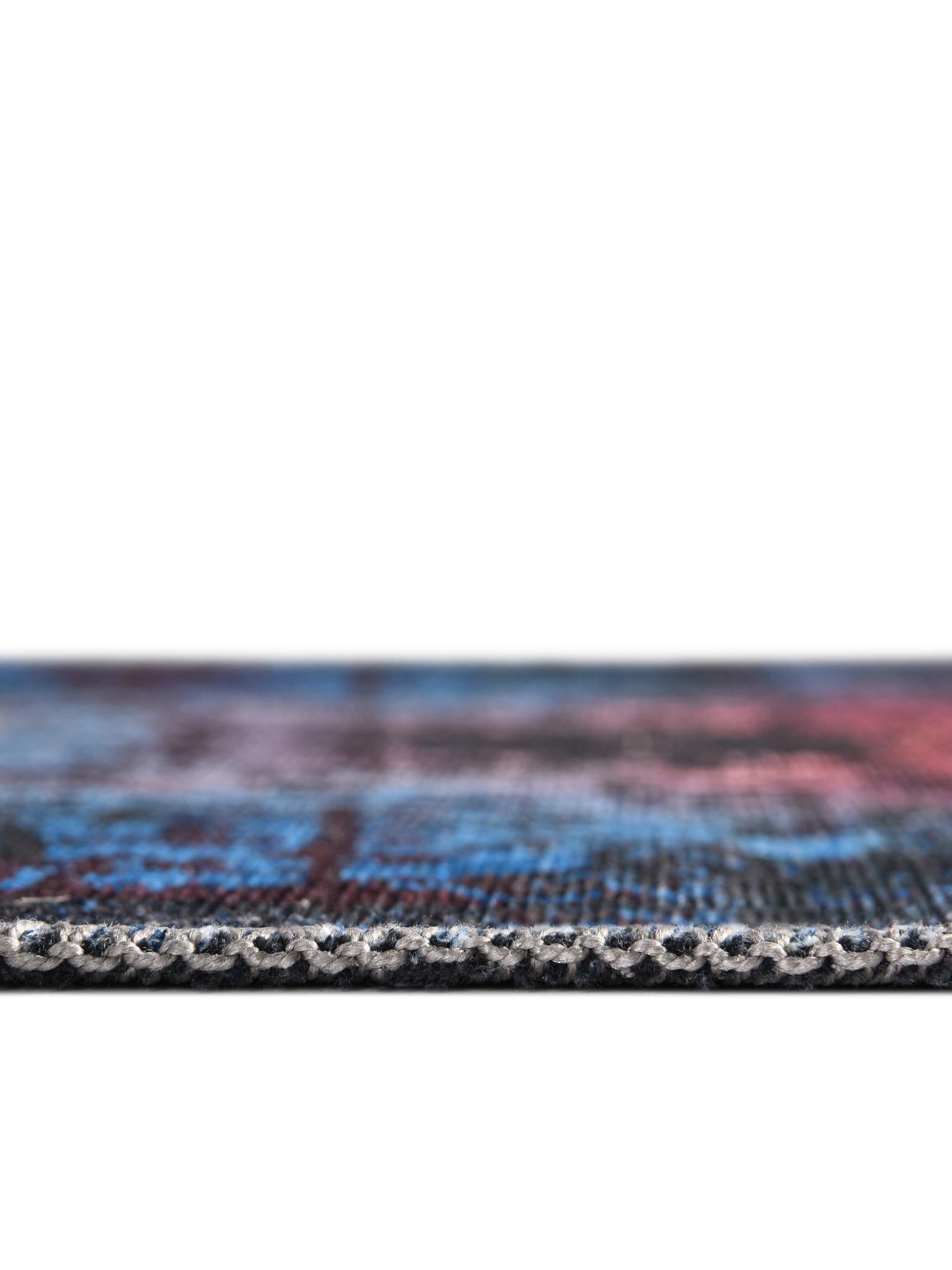 Washable Multicolor Black 2' x 13' Renaissance Runner Area Rug Easy to Clean Stain Resistant & Durable Colorful Distressed Vintage Carpet for Sale at Rug Engine