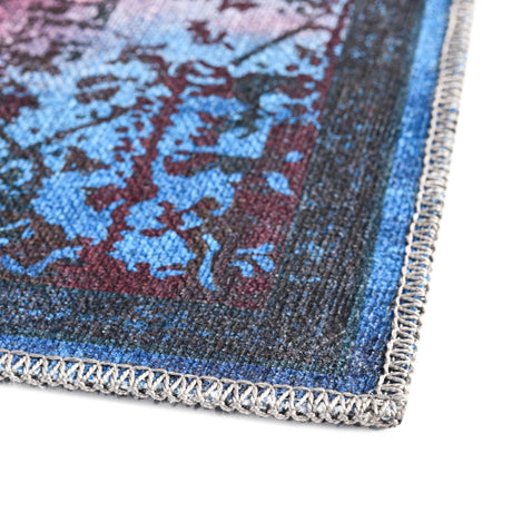 Washable Multicolor Black 2' 7 x 12' Renaissance Runner Area Rug Easy to Clean Stain Resistant & Durable Colorful Distressed Vintage Carpet for Sale at Rug Engine