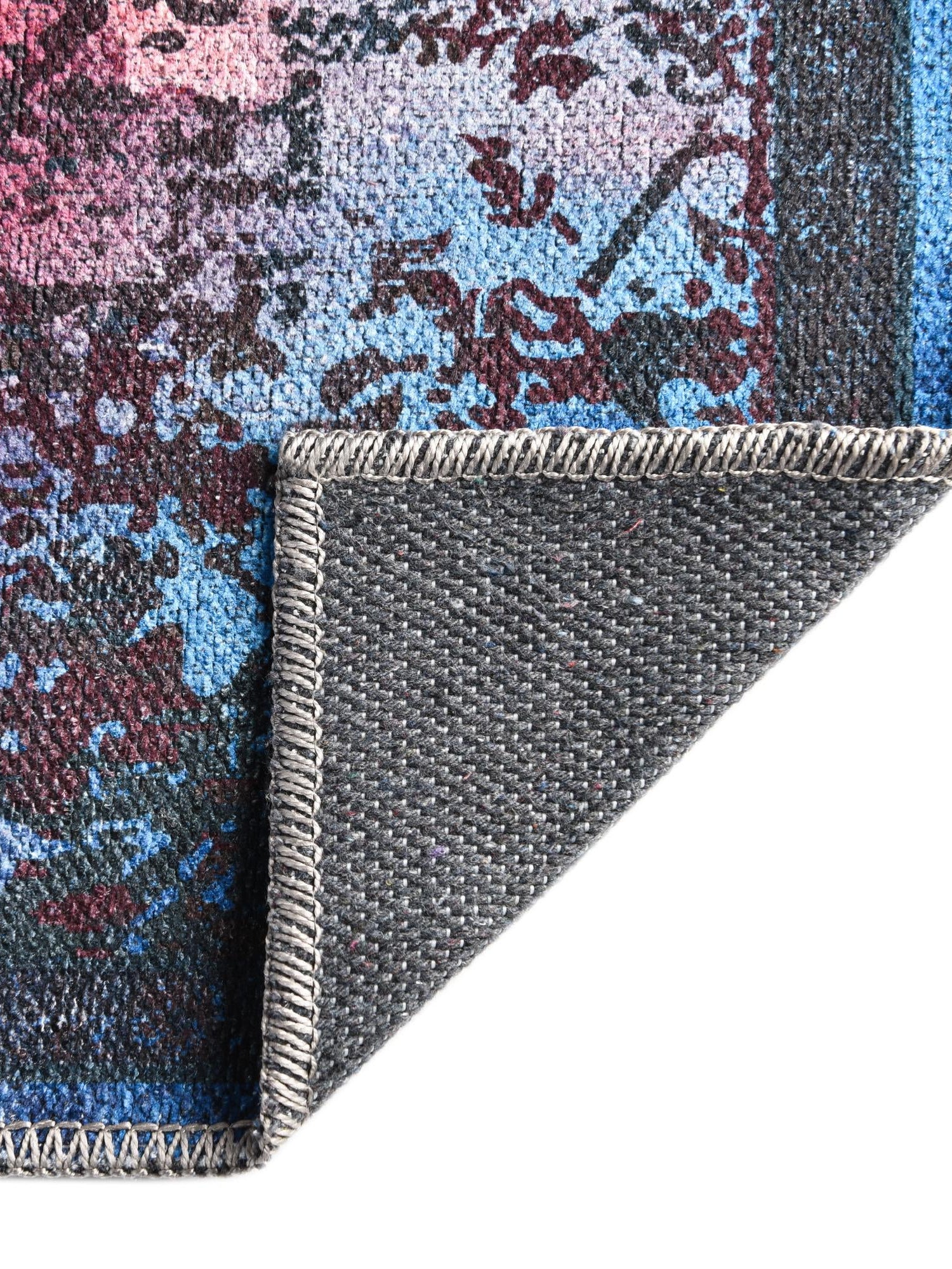 Washable Multicolor Black 2' x 13' Renaissance Runner Area Rug Easy to Clean Stain Resistant & Durable Colorful Distressed Vintage Carpet for Sale at Rug Engine