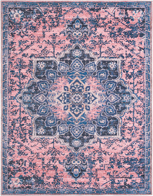 Salmon Pink 10' 6 x 13' Renaissance Washable Rectangle Rug