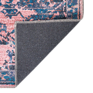 Salmon Pink 7' 3 x 7' 3 Renaissance Washable Square Rug