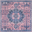 Salmon Pink 7' 3 x 7' 3 Renaissance Washable Square Rug