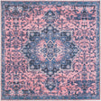 Salmon Pink 5' 3 x 5' 3 Renaissance Washable Square Rug