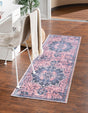 Salmon Pink 2' x 13' Renaissance Washable Runner Rug