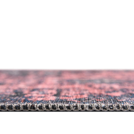 Washable Salmon Pink 2' x 8' Renaissance Runner Area Rug Easy to Clean Stain Resistant & Durable Colorful Distressed Vintage Carpet for Sale at Rug Engine