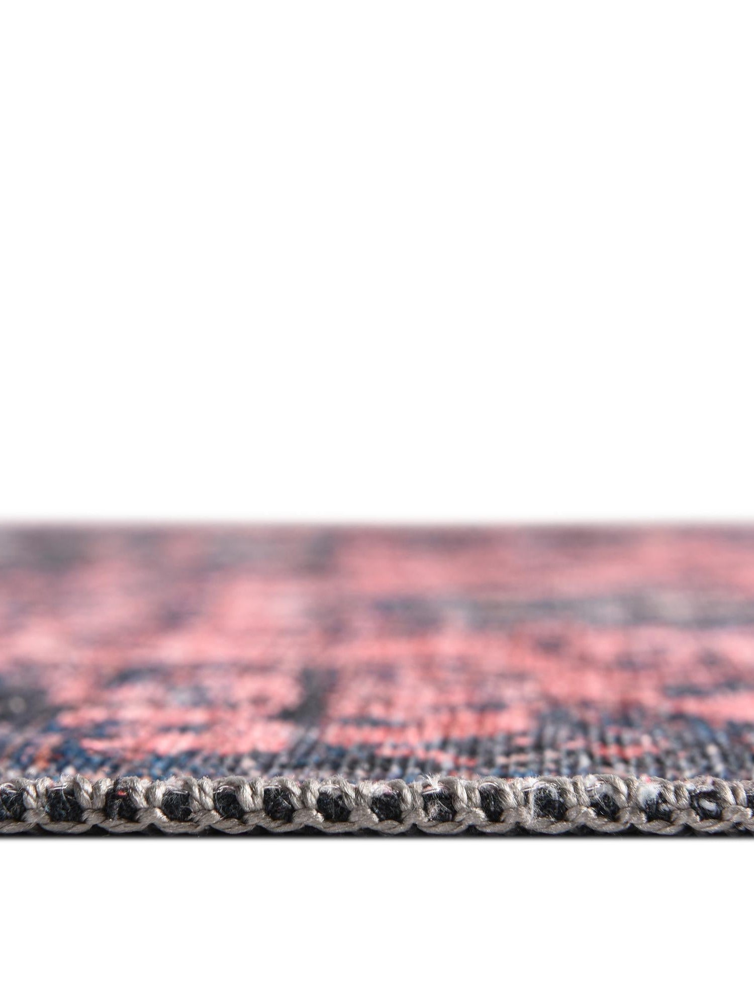 Washable Salmon Pink 2' x 9' 10 Renaissance Runner Area Rug Easy to Clean Stain Resistant & Durable Colorful Distressed Vintage Carpet for Sale at Rug Engine