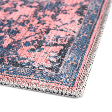 Washable Salmon Pink 2' x 9' 10 Renaissance Runner Area Rug Easy to Clean Stain Resistant & Durable Colorful Distressed Vintage Carpet for Sale at Rug Engine
