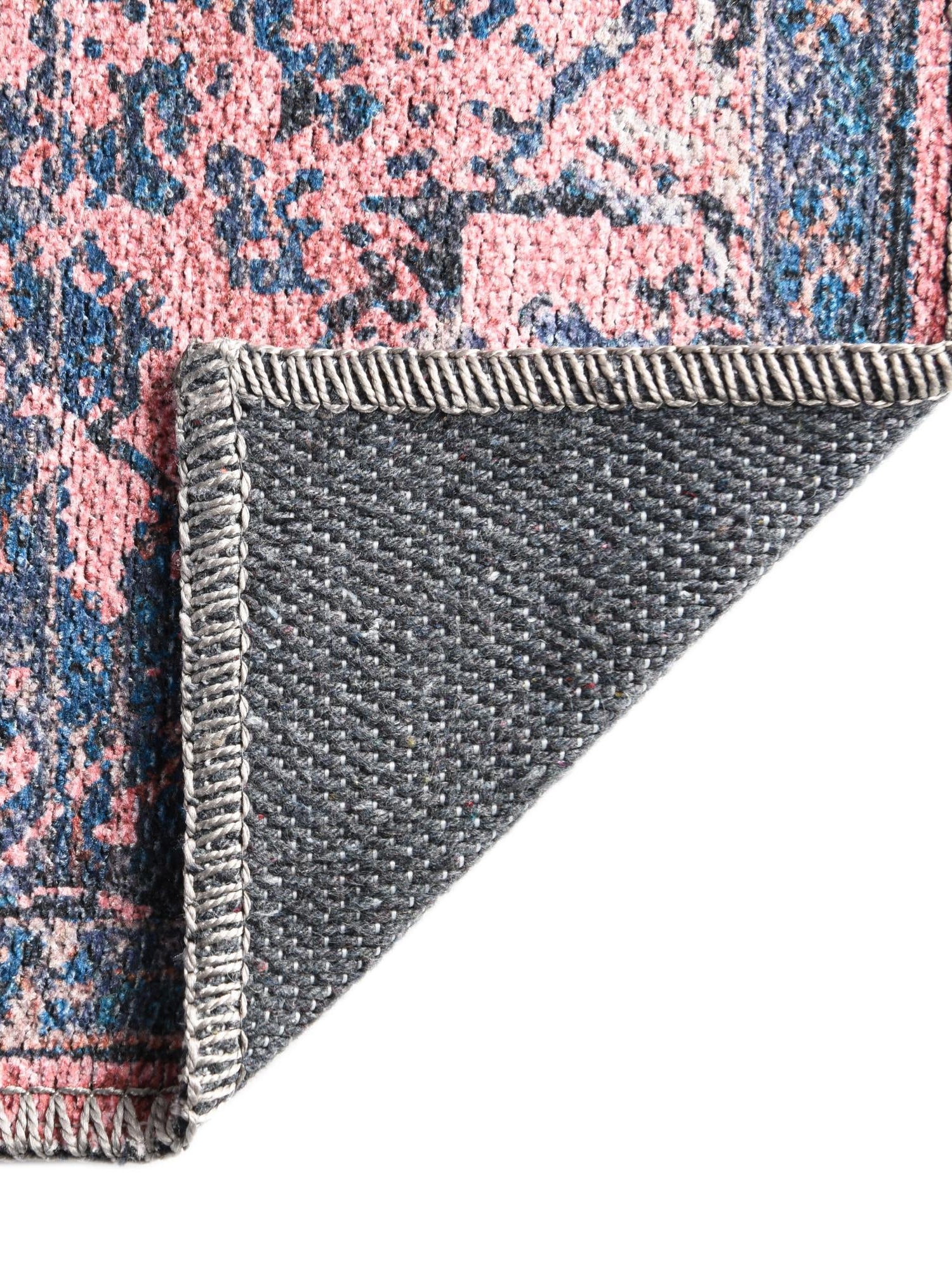 Washable Salmon Pink 2' x 13' Renaissance Runner Area Rug Easy to Clean Stain Resistant & Durable Colorful Distressed Vintage Carpet for Sale at Rug Engine