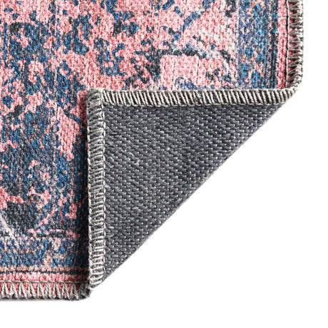 Washable Salmon Pink 2' x 13' Renaissance Runner Area Rug Easy to Clean Stain Resistant & Durable Colorful Distressed Vintage Carpet for Sale at Rug Engine