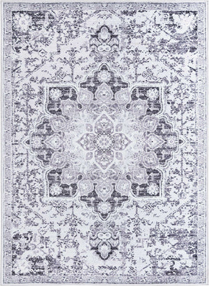 Light Gray 10' 6 x 14' Renaissance Washable Rectangle Rug