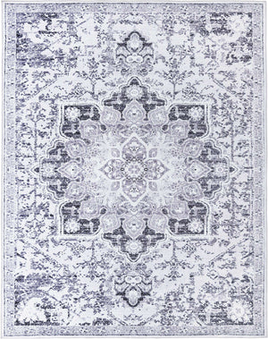 Light Gray 10' 6 x 13' Renaissance Washable Rectangle Rug
