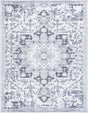 Light Gray 8' x 10' Renaissance Washable Rectangle Rug