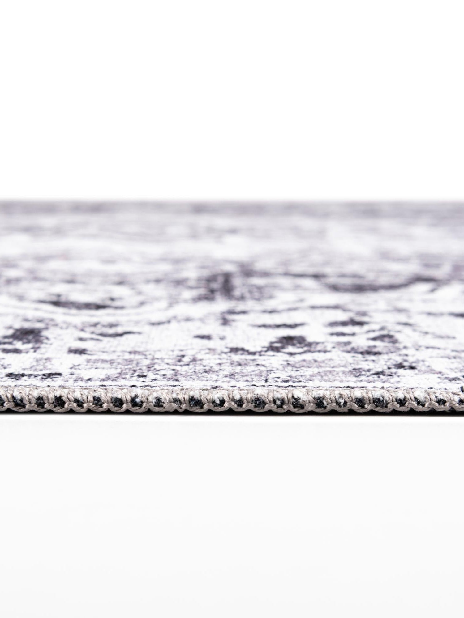 Washable Light Gray 5' 3 x 8' Renaissance Rectangle Area Rug Easy to Clean Stain Resistant & Durable Colorful Distressed Vintage Carpet for Sale at Rug Engine