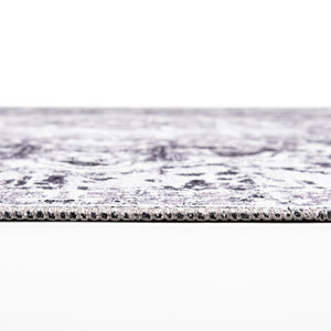 Light Gray 5' 3 x 8' Renaissance Washable Rectangle Rug