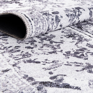 Light Gray 6' x 9' Renaissance Washable Rectangle Rug