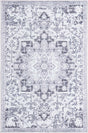 Light Gray 5' 3 x 8' Renaissance Washable Rectangle Rug