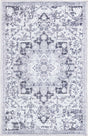 Light Gray 4' x 6' Renaissance Washable Rectangle Rug