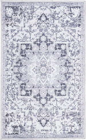 Light Gray 3' 3 x 5' 3 Renaissance Washable Rectangle Rug
