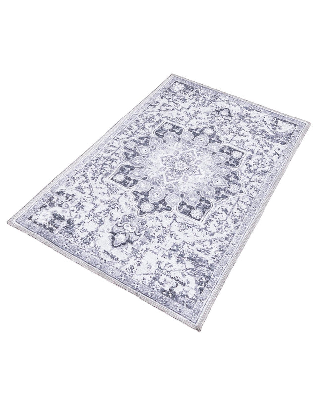 Light Gray 2' x 3' Renaissance Washable Rectangle Rug