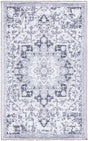 Washable Light Gray 2' x 3' 1 Renaissance Rectangle Area Rug Easy to Clean Stain Resistant & Durable Colorful Distressed Vintage Carpet for Sale at Rug Engine