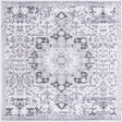 Light Gray 10' 6 x 10' 6 Renaissance Washable Square Rug