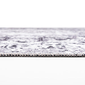 Light Gray 5' 3 x 5' 3 Renaissance Washable Square Rug