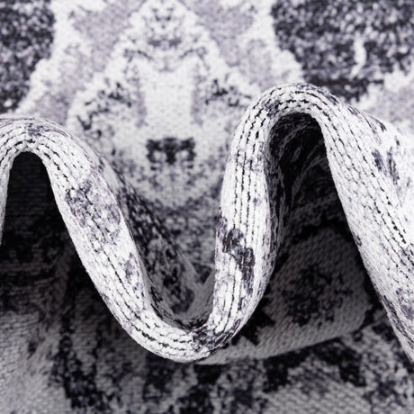 Washable Light Gray 7' 3 x 7' 3 Renaissance Square Area Rug Easy to Clean Stain Resistant & Durable Colorful Distressed Vintage Carpet for Sale at Rug Engine