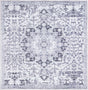 Light Gray 7' 3 x 7' 3 Renaissance Washable Square Rug