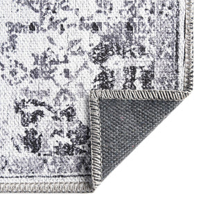 Washable Light Gray 2' 7 x 12' Renaissance Runner Area Rug Easy to Clean Stain Resistant & Durable Colorful Distressed Vintage Carpet for Sale at Rug Engine