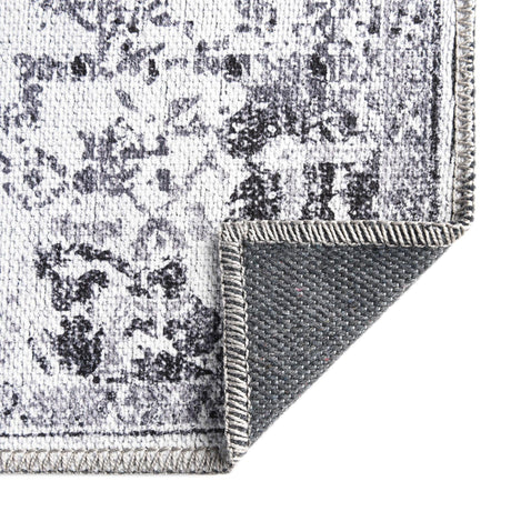 Washable Light Gray 2' x 8' Renaissance Runner Area Rug Easy to Clean Stain Resistant & Durable Colorful Distressed Vintage Carpet for Sale at Rug Engine