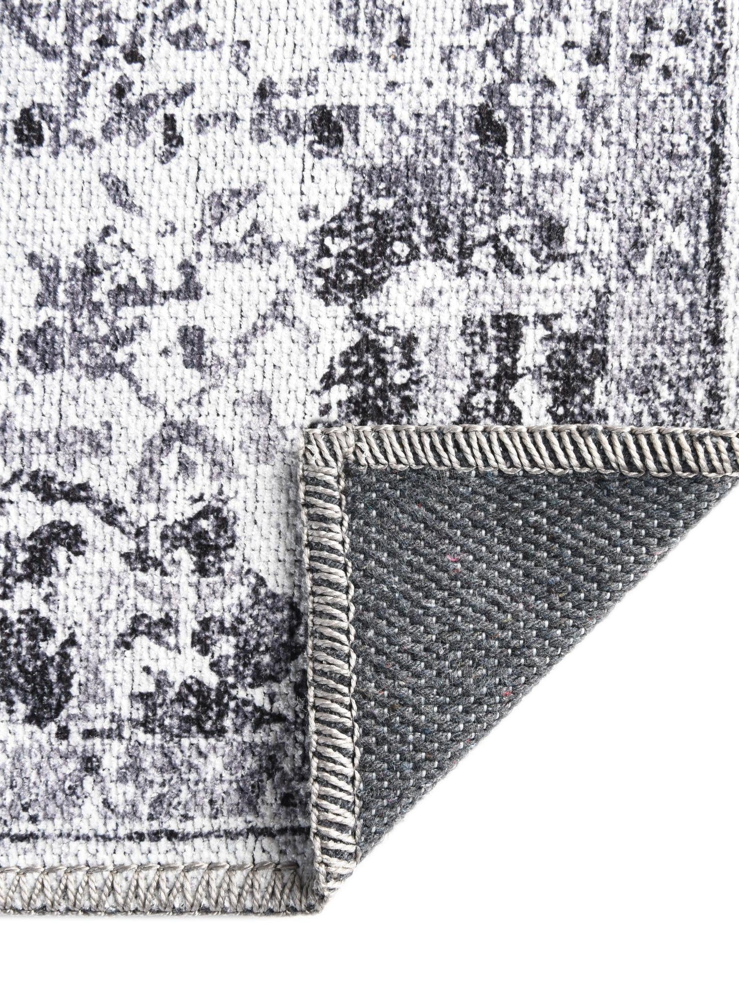 Washable Light Gray 2' x 10' Renaissance Runner Area Rug Easy to Clean Stain Resistant & Durable Colorful Distressed Vintage Carpet for Sale at Rug Engine