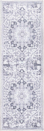 Washable Light Gray 2' x 6' 1 Renaissance Runner Area Rug Easy to Clean Stain Resistant & Durable Colorful Distressed Vintage Carpet for Sale at Rug Engine