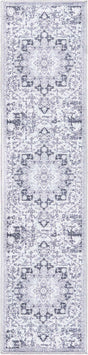 Light Gray 2' x 8' Renaissance Washable Runner Rug