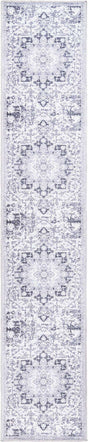Light Gray 2' x 10' Renaissance Washable Runner Rug