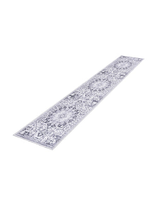Washable Light Gray 2' 7 x 12' Renaissance Runner Area Rug Easy to Clean Stain Resistant & Durable Colorful Distressed Vintage Carpet for Sale at Rug Engine