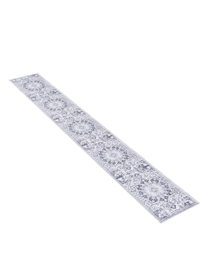 Light Gray 2' x 13' Renaissance Washable Runner Rug