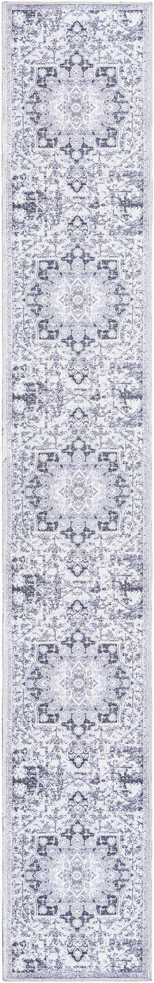 Light Gray 2' x 13' Renaissance Washable Runner Rug