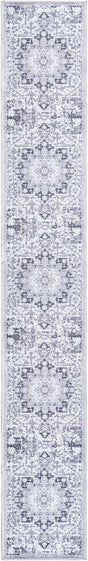 Light Gray 2' x 13' Renaissance Washable Runner Rug