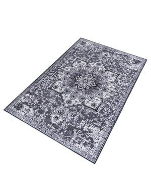Dark Gray 10' 6 x 14' Renaissance Washable Rectangle Rug