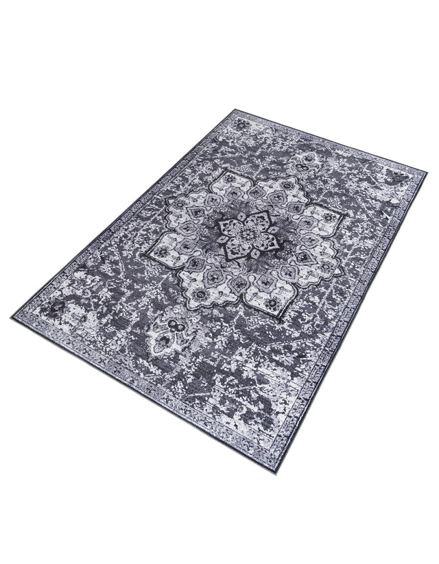 Dark Gray 10' 6 x 14' Renaissance Washable Rectangle Rug