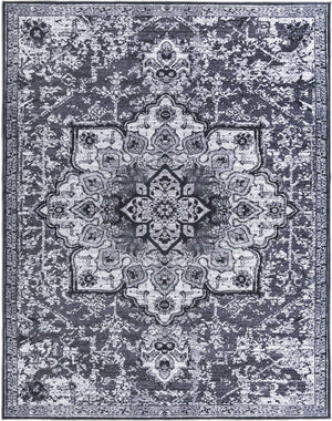 Dark Gray 10' 6 x 13' Renaissance Washable Rectangle Rug