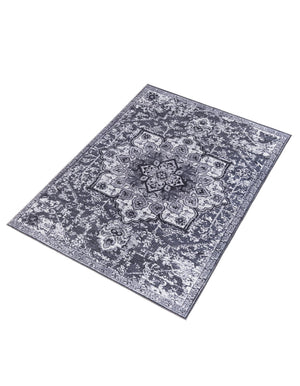 Dark Gray 8' x 10' Renaissance Washable Rectangle Rug
