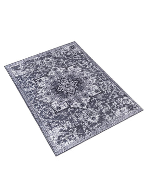 Dark Gray 8' x 10' Renaissance Washable Rectangle Rug