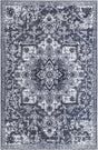 Dark Gray 6' x 9' Renaissance Washable Rectangle Rug